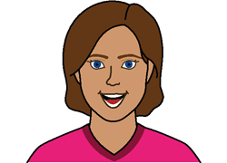 woman smiling wearing pink shirt