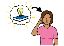 woman thinking of an idea