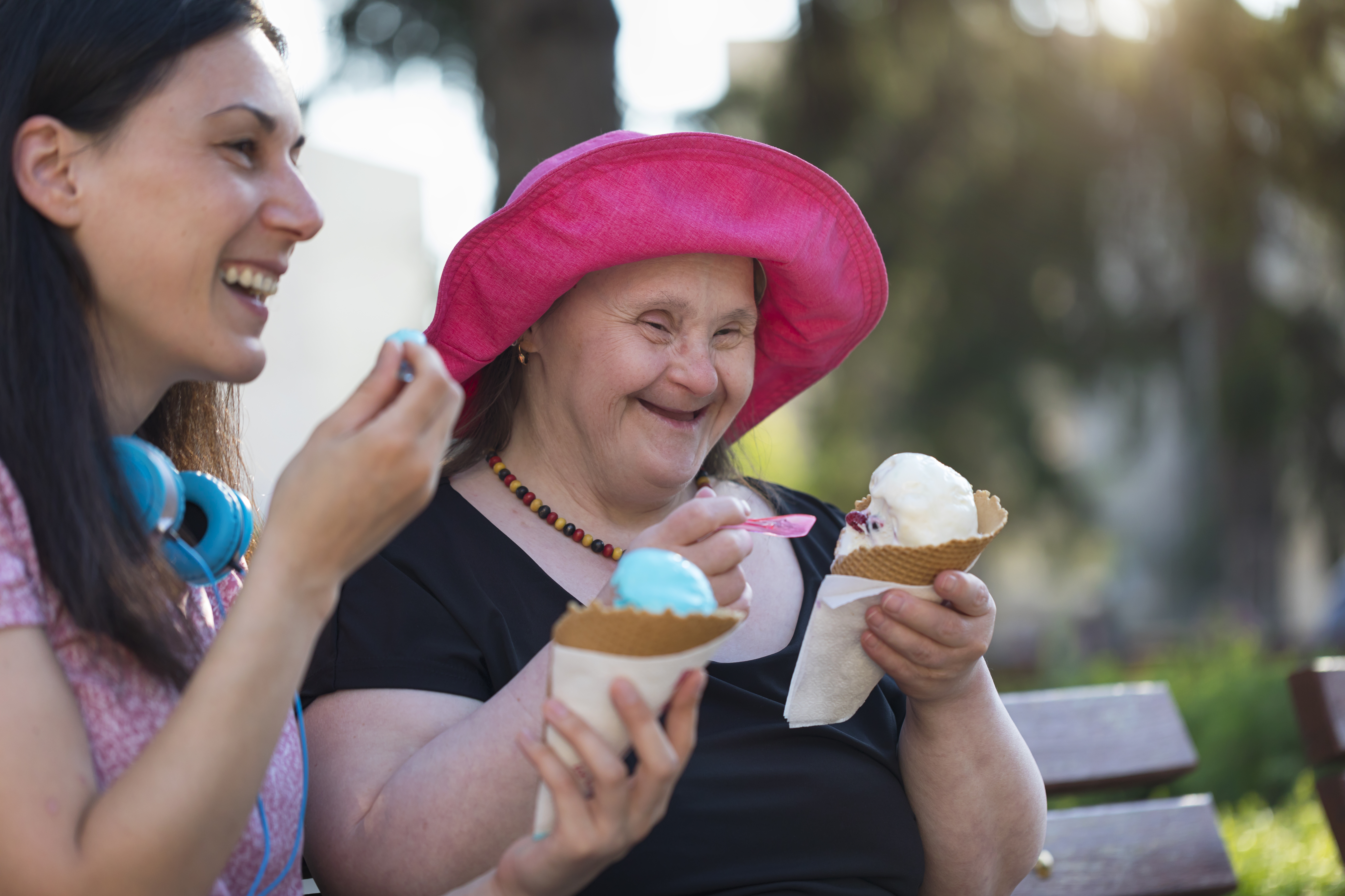 Eating ice cream